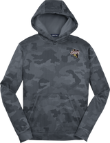 Mercer Chiefs Youth Sport-Wick CamoHex Fleece Hooded Pullover