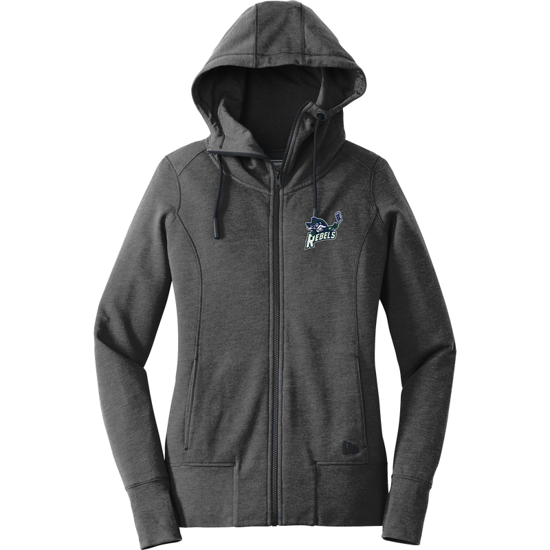 Kensington Valley Rebels New Era Ladies Tri-Blend Fleece Full-Zip Hoodie