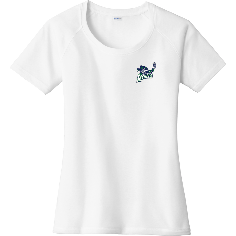 Kensington Valley Rebels Ladies PosiCharge Tri-Blend Wicking Scoop Neck Raglan Tee
